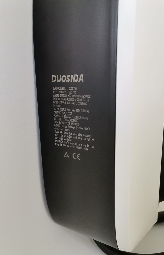 WALLBOX DUOSIDA REGULÁVEL 6A-32A 1PHASE C\ WI-FI E APP